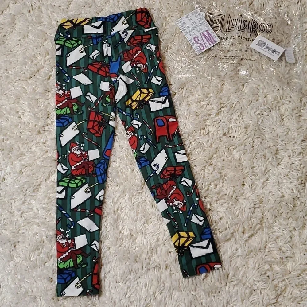 LULAROE Kids Christmas/Holiday Leggings - S/M